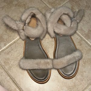 Valentino Garavani Mink Sandal